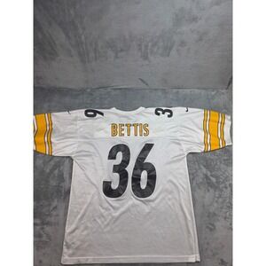 Nike Pittsburgh Steelers Jerome Bettis 36 Jersey Mens XL White Away Mesh NFL